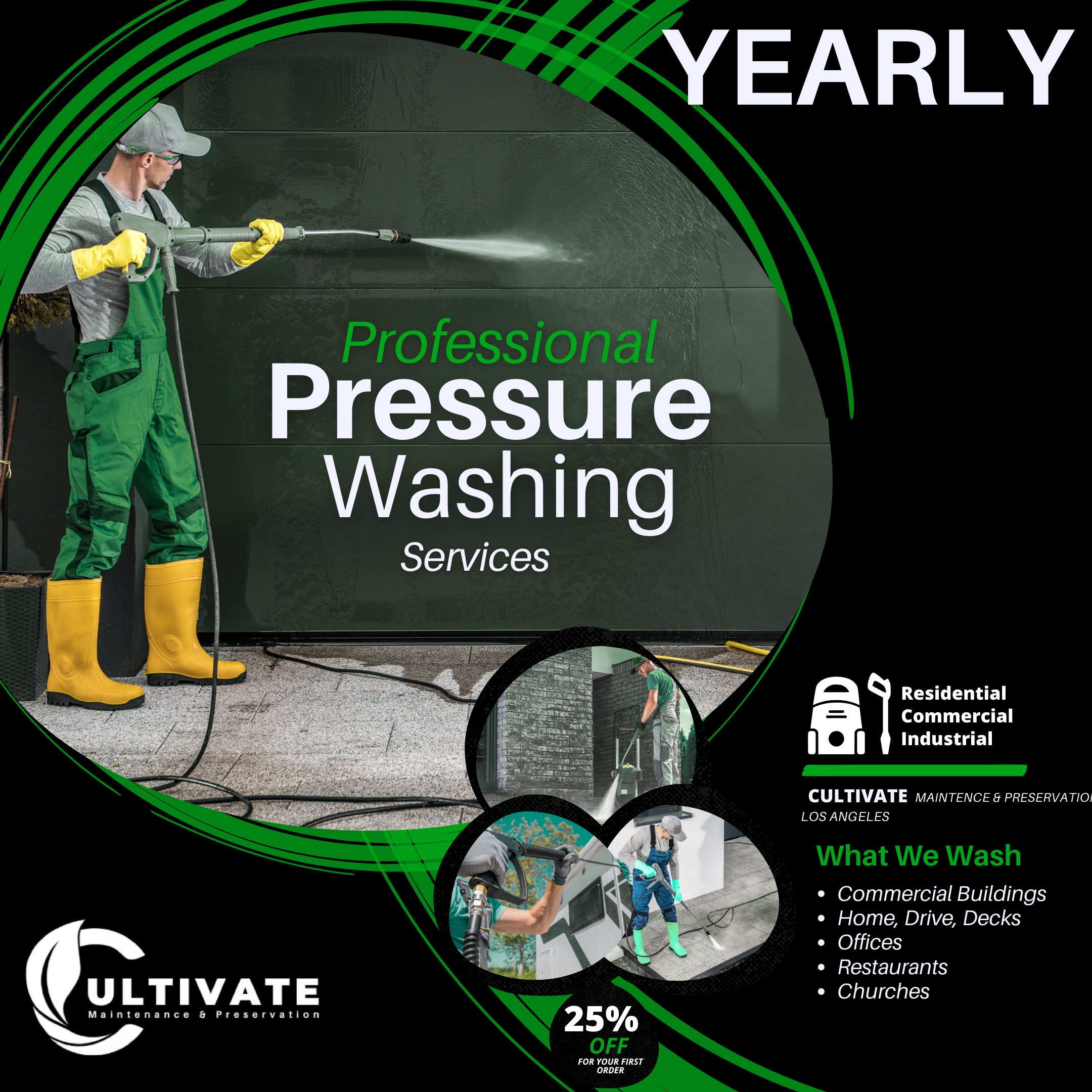 Pressure Washing - Yearly (Every 3 Months)